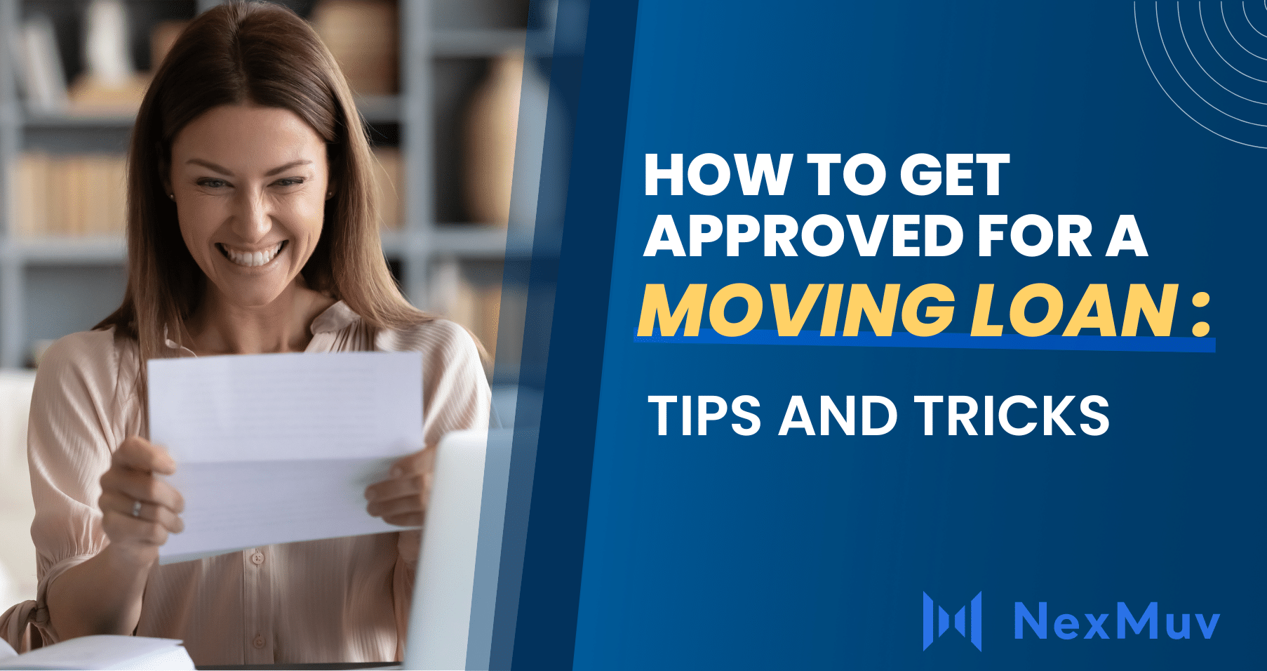 a woman holding a piece of paper with the words how to get approved for a.