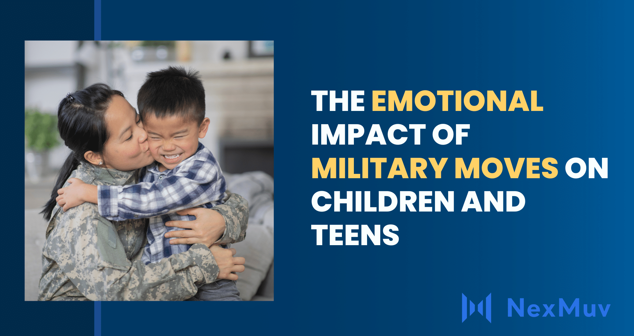 a soldier hugging a young girl with the caption the emotional impact of military.